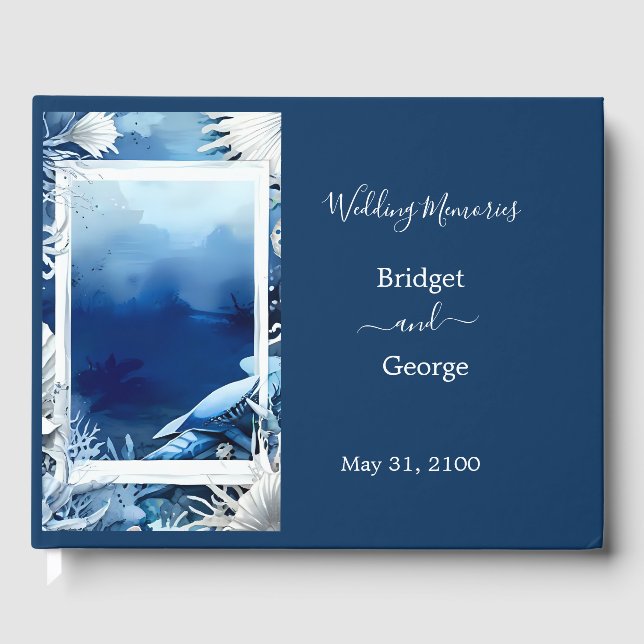 Libro De Visitas boda de vibración de la costa azul (Anverso)