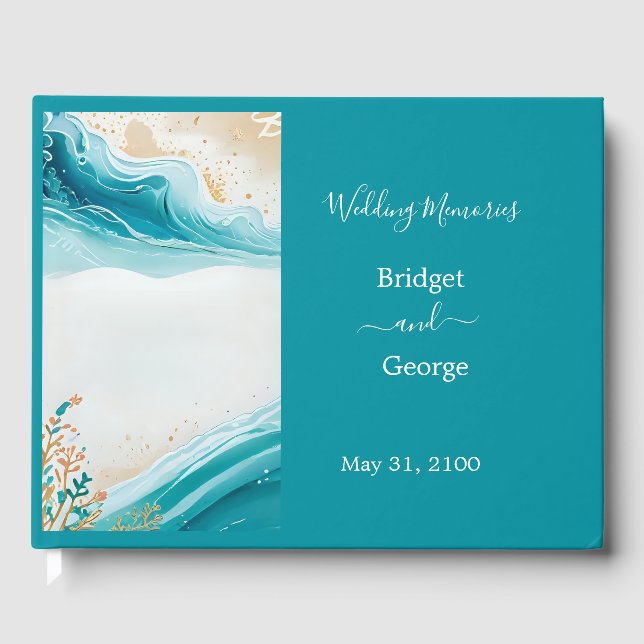 Libro De Visitas boda de vibración de la costa azul (Anverso)