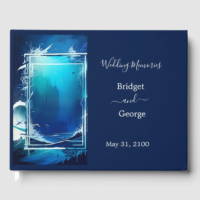 Libro De Visitas boda de vibración de la costa azul (Anverso)