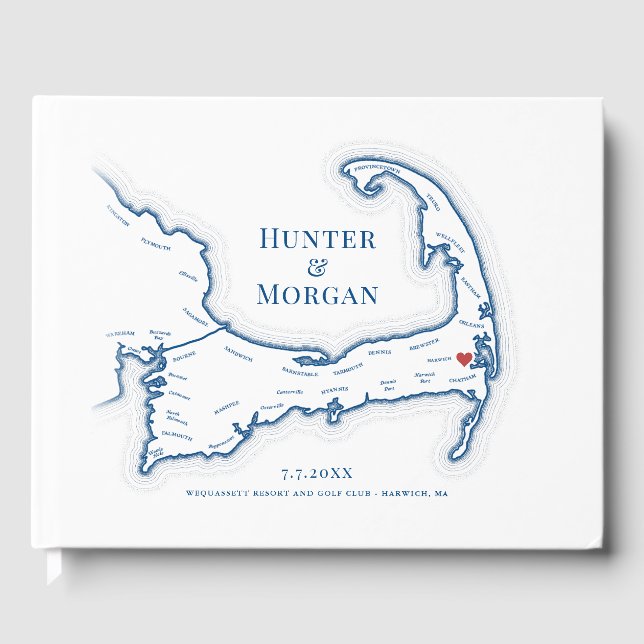 Libro De Visitas Boda de Wequassett Resort Cape Cod (Anverso)