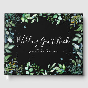 Libro De Visitas Boda de Woodland Greenery