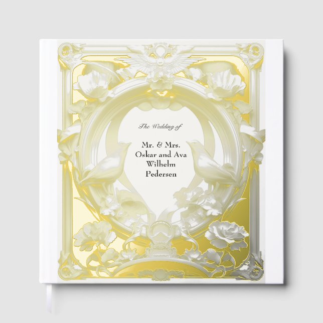 Libro De Visitas Boda del Atelier Motif Gold 'n Fauna Motif (Anverso)