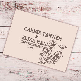 Libro De Visitas boda del Canyon Rock Boho de los años 70