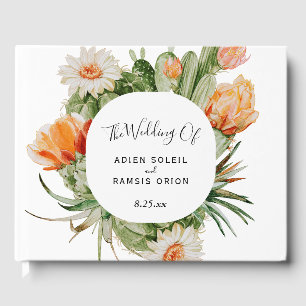 Libro De Visitas Boda del Desierto Floral de Cactus