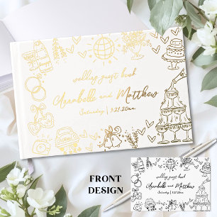 Libro De Visitas Boda Dibujada a Mano
