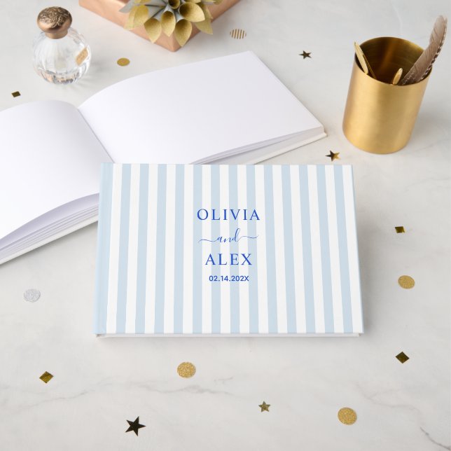 Libro De Visitas Boda Dibujada a Mano Caprichosa  (Anverso Abierto)