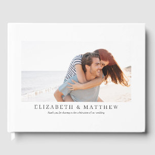 Libro De Visitas Boda Dos Fotos Modernas Personalizadas Elegantes
