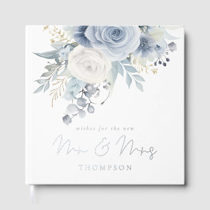 Libro De Visitas Boda Dusty Blue Florals