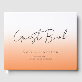 Libro De Visitas Boda elegante con guion minimalista de Peach Naran