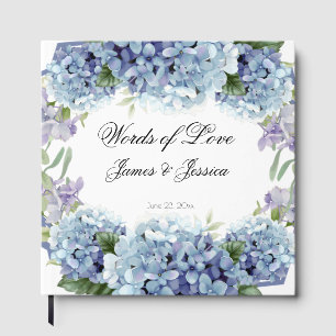 Libro De Visitas Boda Elegante de color de agua de las flores nomeo