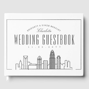 Libro De Visitas Boda En Charlotte   Deco Skyline Guest Book