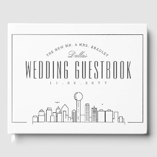Libro De Visitas Boda En Dallas Esquina moderna de Deco