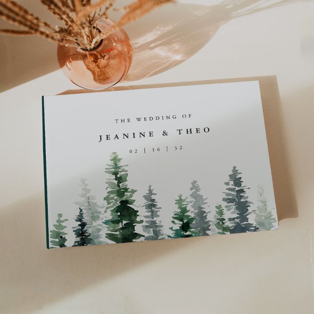Libro De Visitas Boda en el Bosque de Abetos de Madera (Subido por el creador)