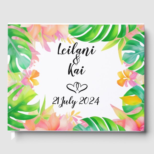 Libro De Visitas Boda en el paraíso (Anverso)