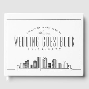 Libro De Visitas Boda En Houston   Esquina moderna de Deco