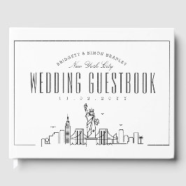 Libro De Visitas Boda En Nueva York | Esquina moderna de Deco