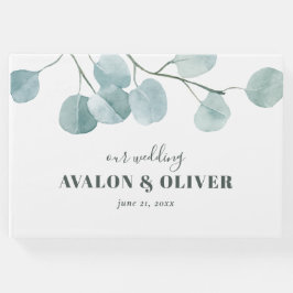 Libro De Visitas Boda Eucalyptus del dólar plateado