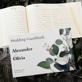 Libro De Visitas Boda Eucalyptus Moderno