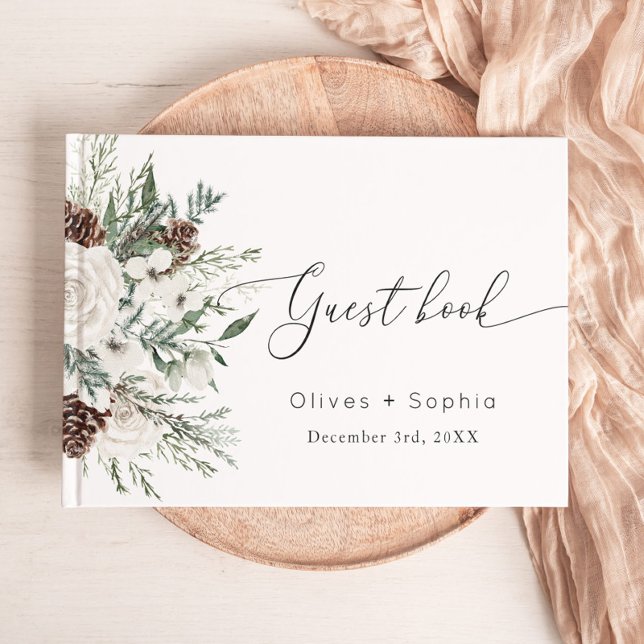 Libro De Visitas Boda evergeen elegante invierno (Subido por el creador)