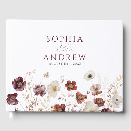 Libro De Visitas Boda Fall Wildflowers