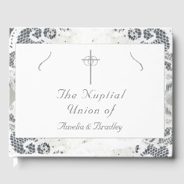 Libro De Visitas Boda Faux Lace