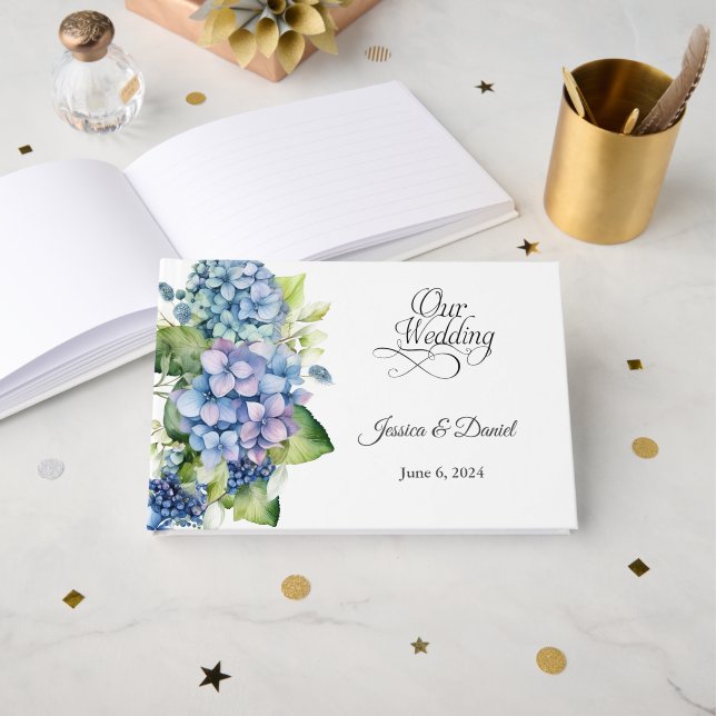 Libro De Visitas Boda floral (Anverso Abierto)