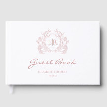 Boda Floral Antiguo Monograma Cresta Rosa Polvorie