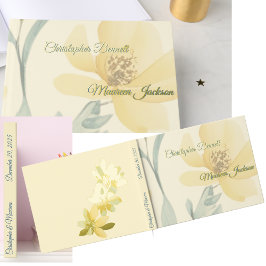 Libro De Visitas Boda floral azul amarillo blanda amarillo de mante