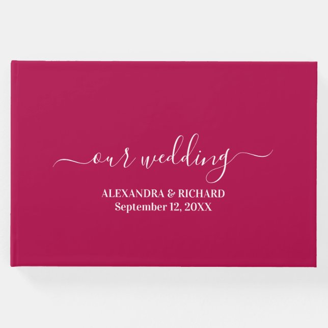 Libro De Visitas Boda Floral Boho moderno (Anverso)