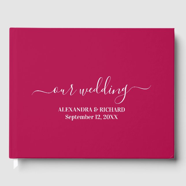 Libro De Visitas Boda Floral Boho moderno (Anverso)