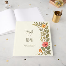 Boda floral botánica de otoño vibrante