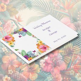Libro De Visitas Boda floral colorido de hawaiana tropical