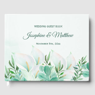 Libro De Visitas Boda Floral de Calla Blanca Lily
