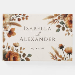 Libro De Visitas Boda floral de color de agua de Hazelwood Fall