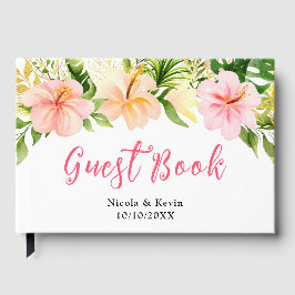Libro De Visitas Boda floral de jungla tropical