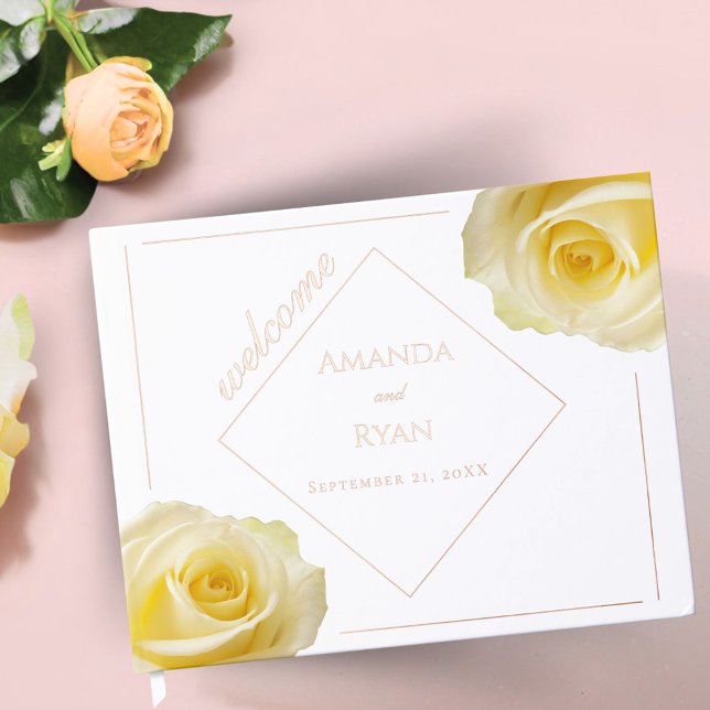 Libro De Visitas Boda floral de la rosa amarilla (Subido por el creador)