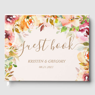 Libro De Visitas Boda floral de Summer Garden