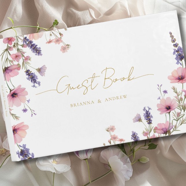 Libro De Visitas Boda floral específico del cliente (Customer specific Floral Wedding Guest Book)