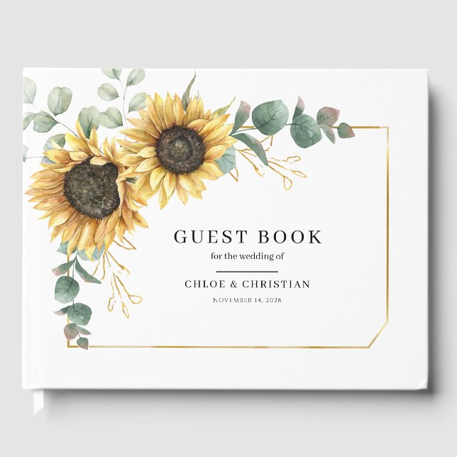 Libro De Visitas Boda floral Eucalyptus (Anverso)