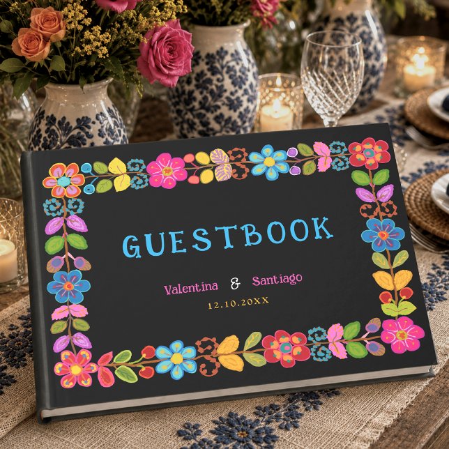 Libro De Visitas Boda floral mexicana moderna (Subido por el creador)