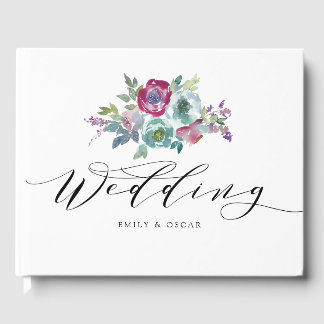 Libro De Visitas Boda Floral Mint & Mauve