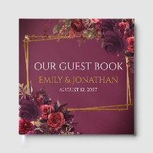 Boda Floral Personalizada Burgundy Gold