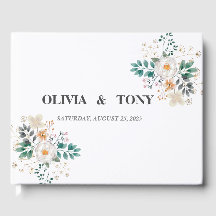 Boda floral romántico simple