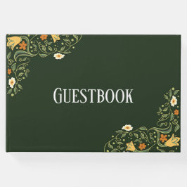 Libro De Visitas Boda floral verde
