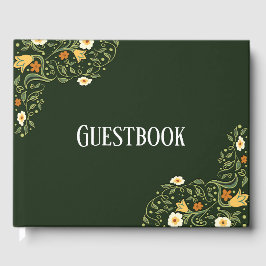 Libro De Visitas Boda floral verde