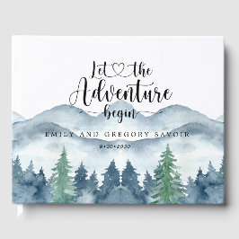 Libro De Visitas Boda forestal rústico