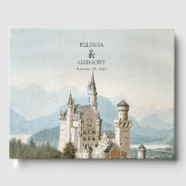 Libro De Visitas Boda Forestal Rústico Castillo de cuento de hadas