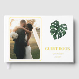 Libro De Visitas Boda Foto de Green Leaf Monstera Boda