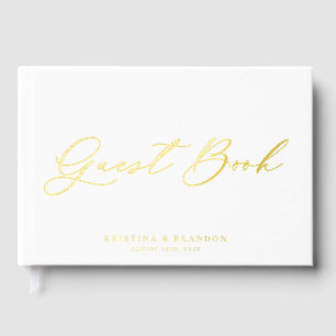 Libro De Visitas Boda fotográfico de caligrafía moderna de bonito