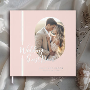 Libro De Visitas Boda fotográfico de líneas simples y elegantes